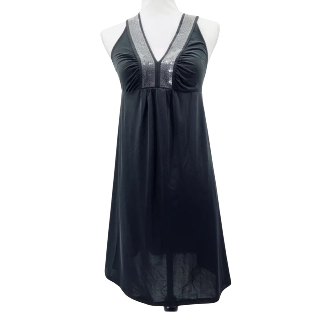 New STILE BENETTON Dress Sleeveless V-Neck Stretch Black